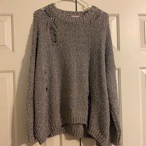 Umgee Distressed Oversized Sweater